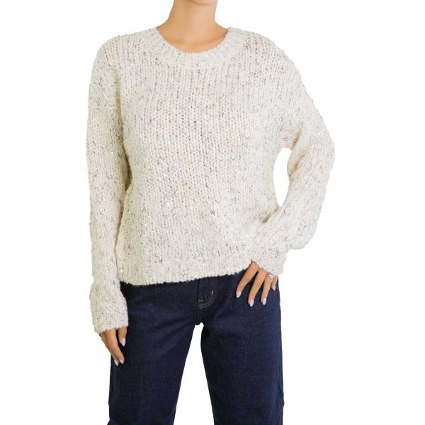 Maglione girocollo con brillantini Only